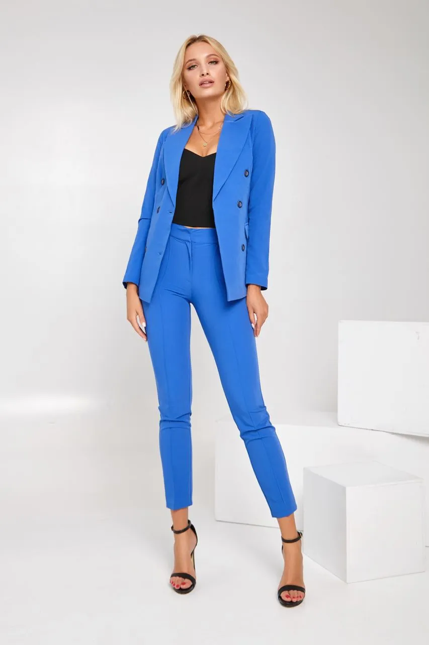 Blue Double Breasted Suit 2-Piece