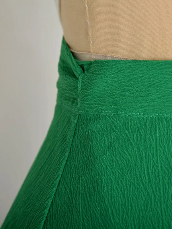 Blue Zone Planet |  One Piece Tie Skirt High Waist Solid Ruffle Mini Skirt