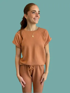 Boatneck Roll Sleeve Raglan Tee Recycled Polyester Temperature Regulating