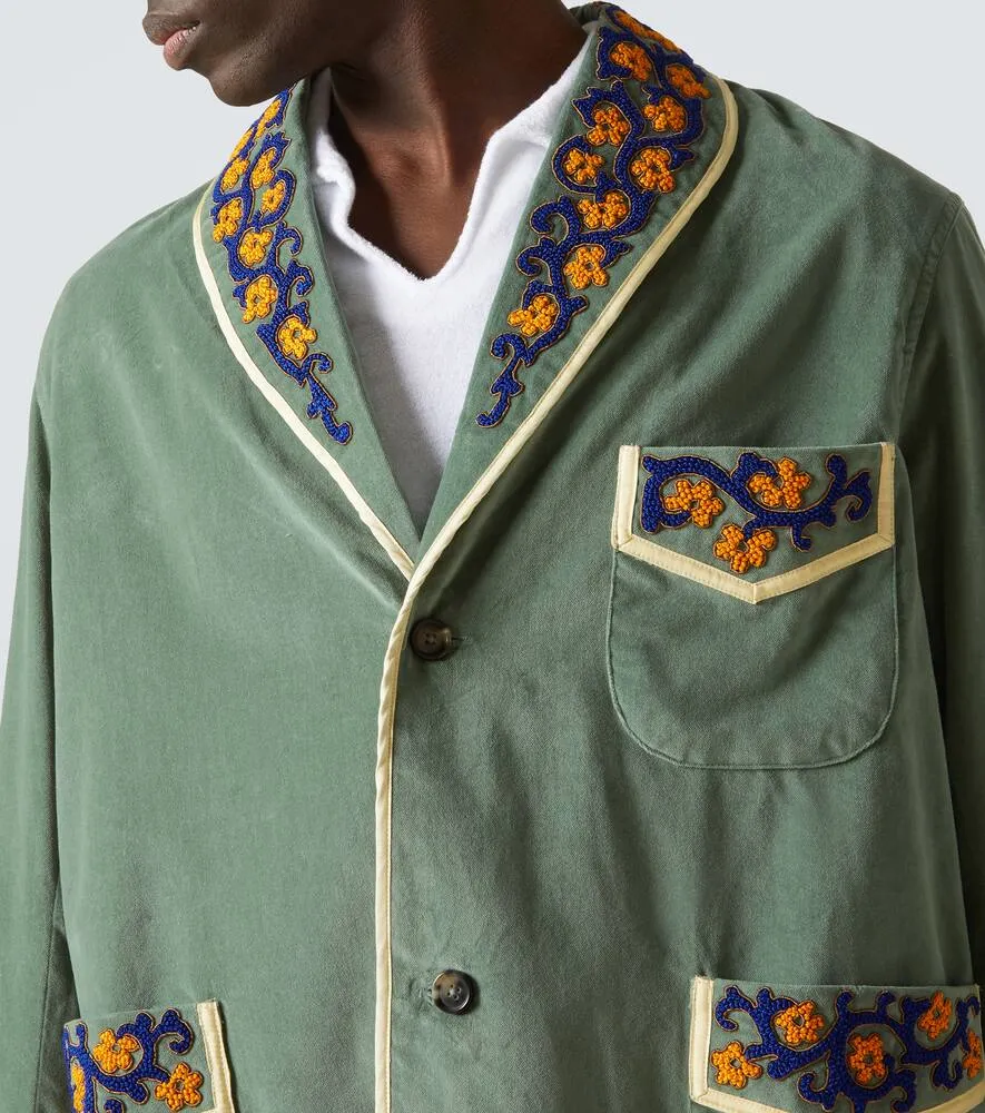 Bode Oberon floral cotton blazer