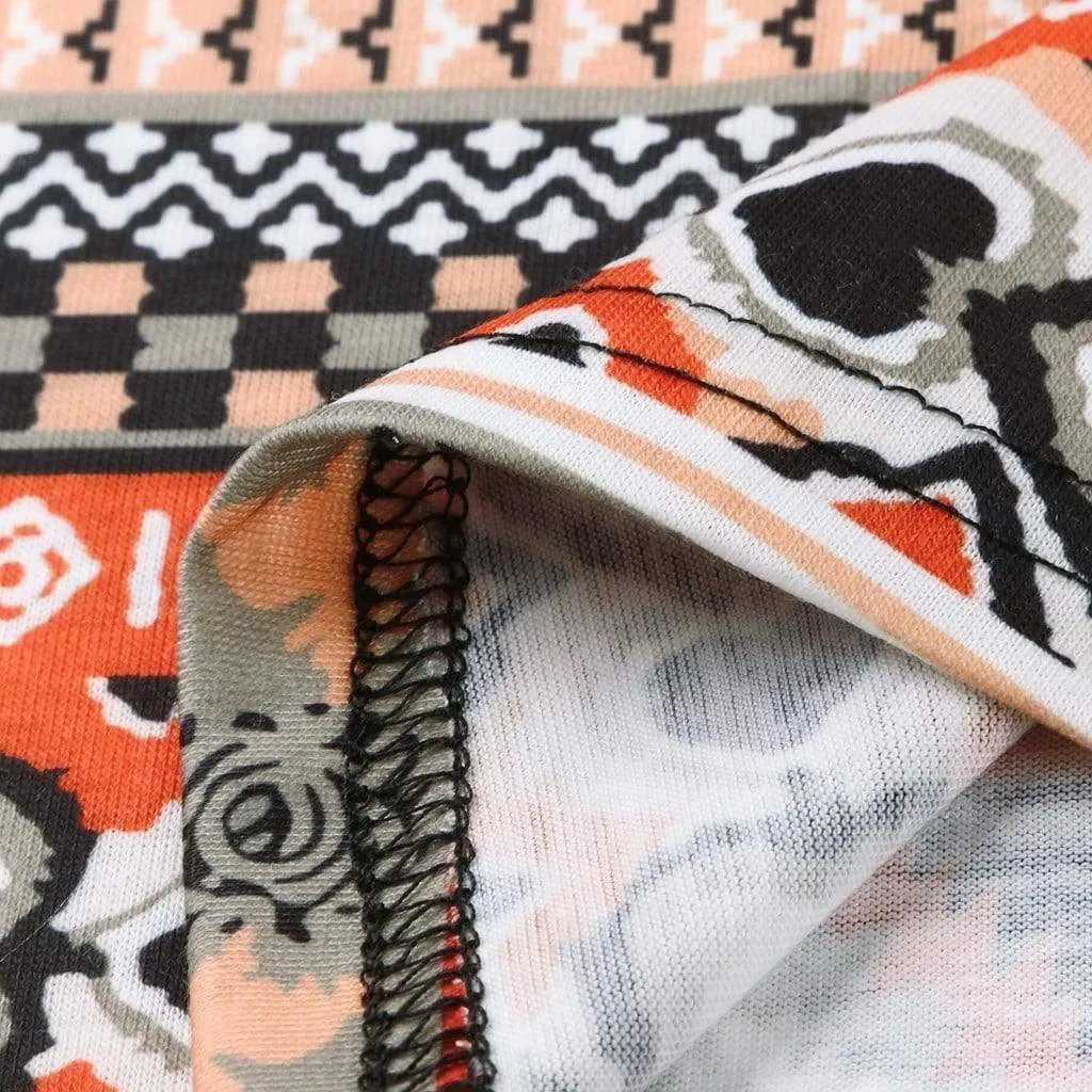 Boho-Chic Printed Sleeveless Nursing Dress