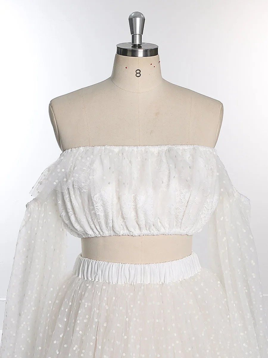Boho Dot Tulle Maternity Dress for Photo Shoot  Maxi Dress Beach Wedding Dress YW230316
