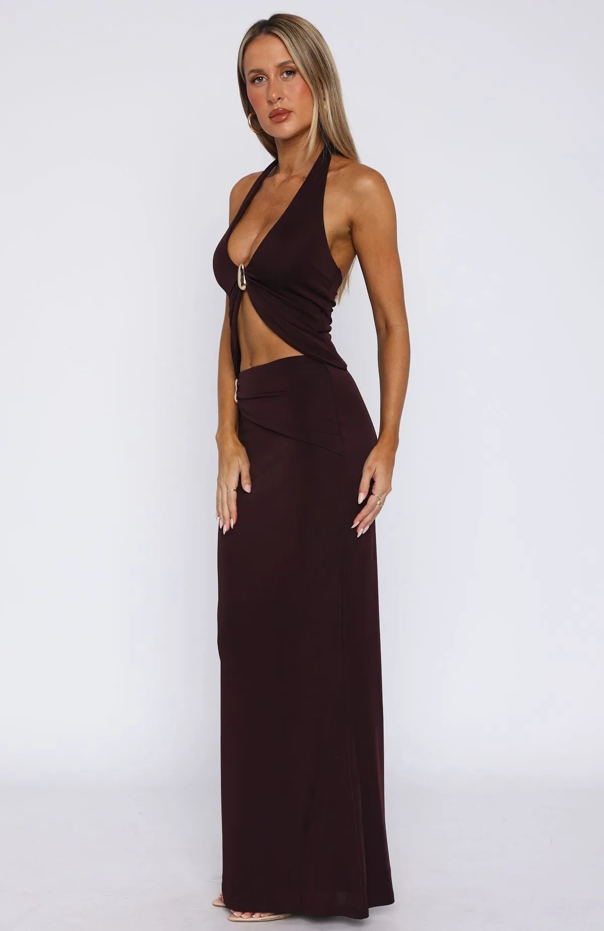Forever And Ever Maxi Skirt Plum Ultra Comfort Breezy Style