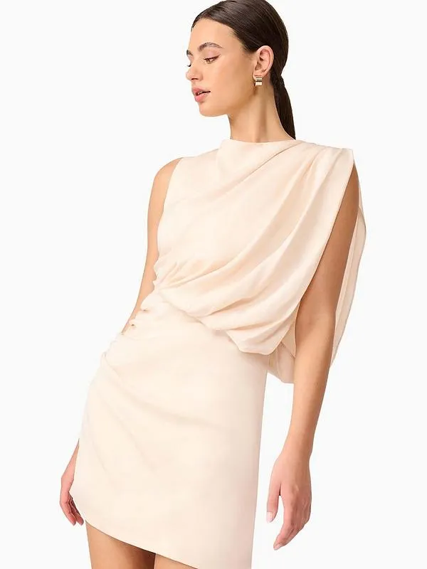 Brigid Asymmetrical Mini Dress Layered Form