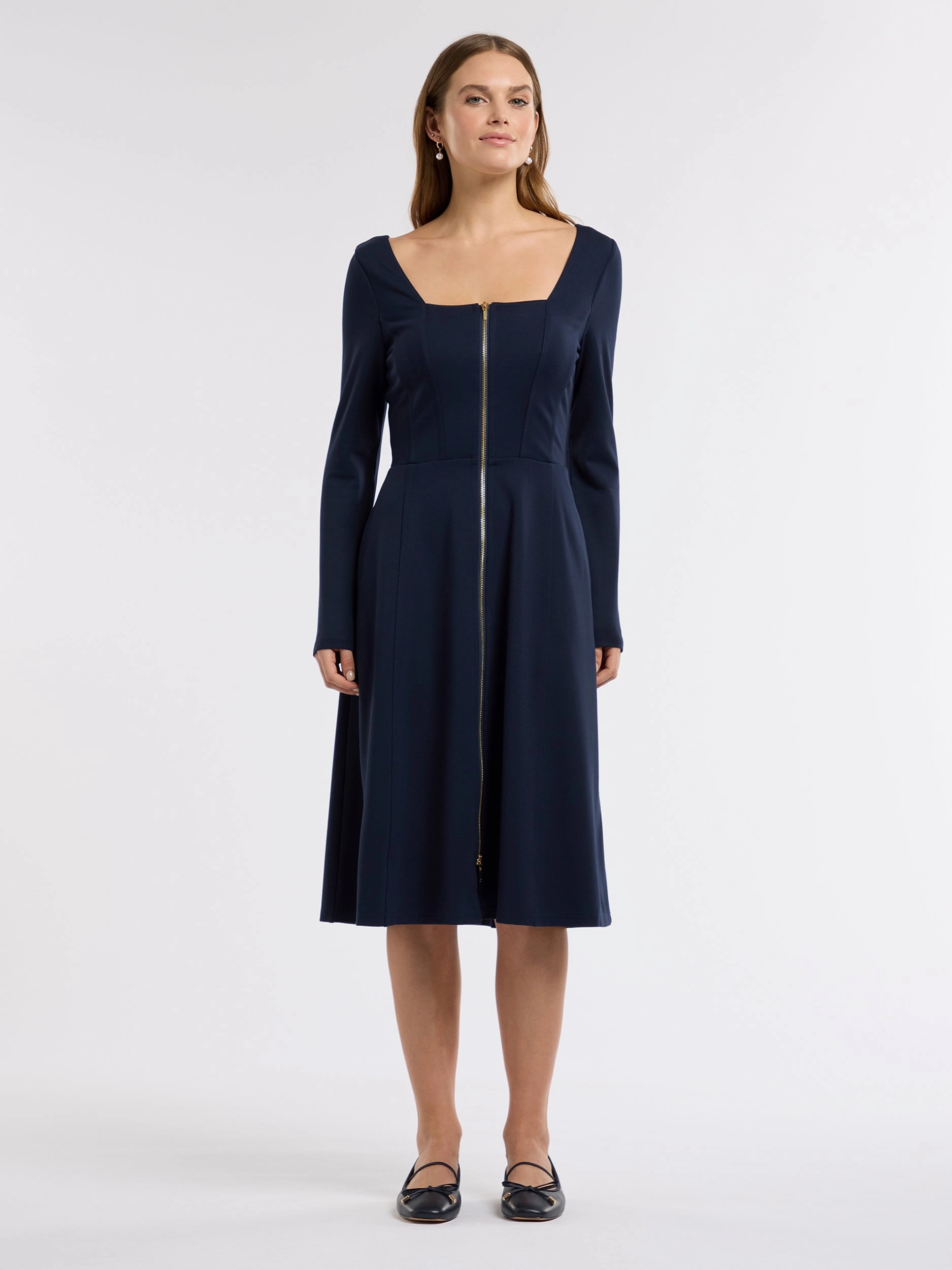 Light Cloud Semi Casual Sofie Ponte Dress