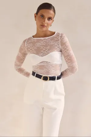 Tailored Seams FlexibleMobility Kiera Long Sleeve Top (White)