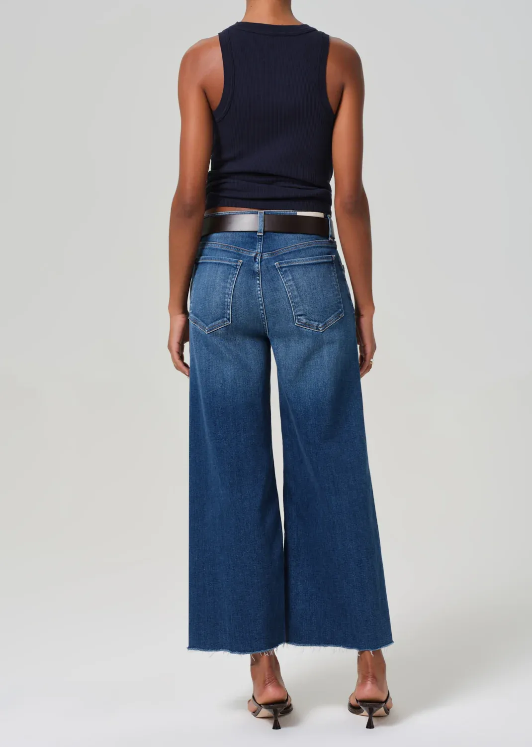 Quick Comfort Fit Lyra Wide Leg Crop Raw Hem Jean - Ambry