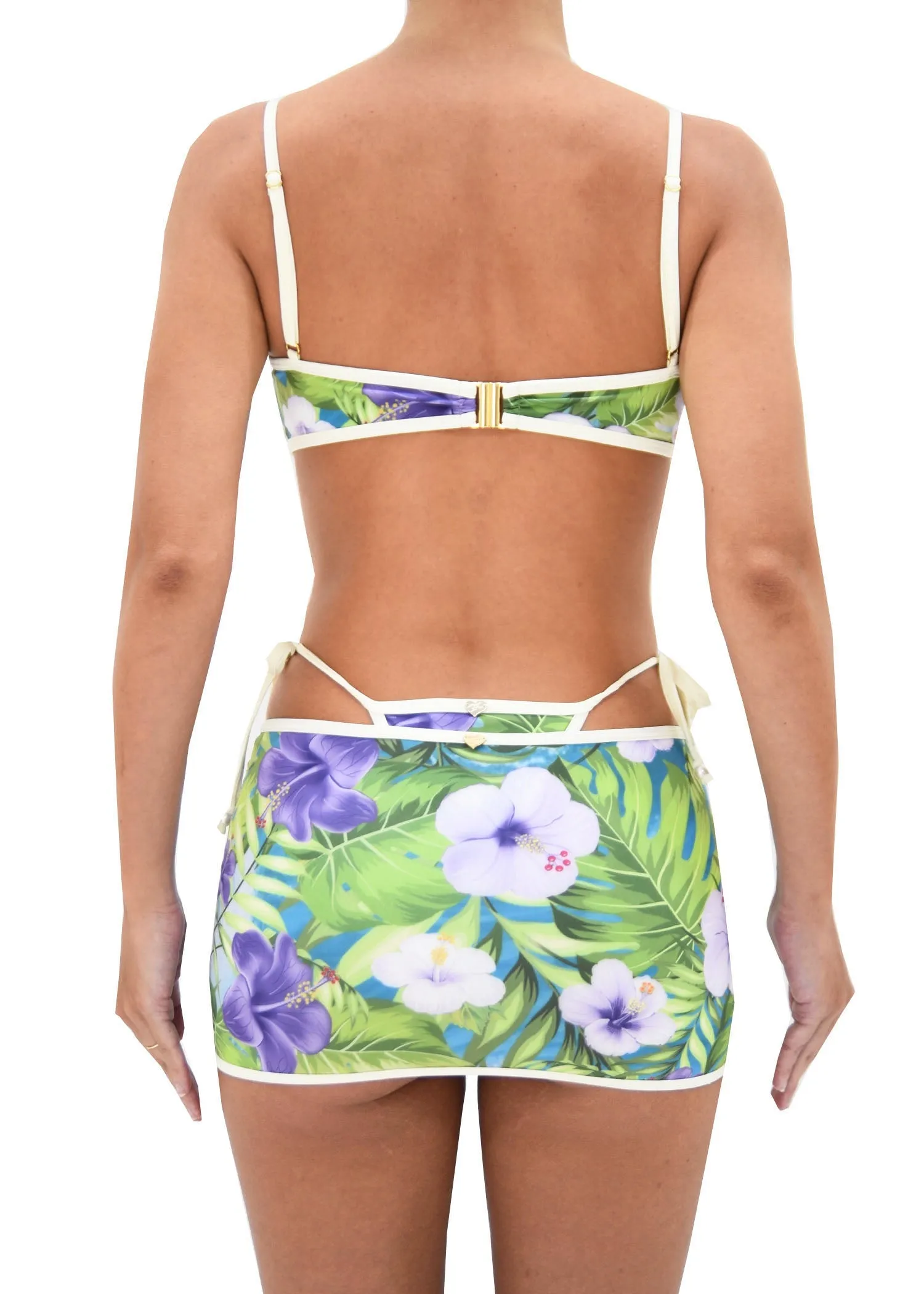 Breathable Comfort Fit Quick Fit Design Bonita Mini Skirt | Las Flores Print