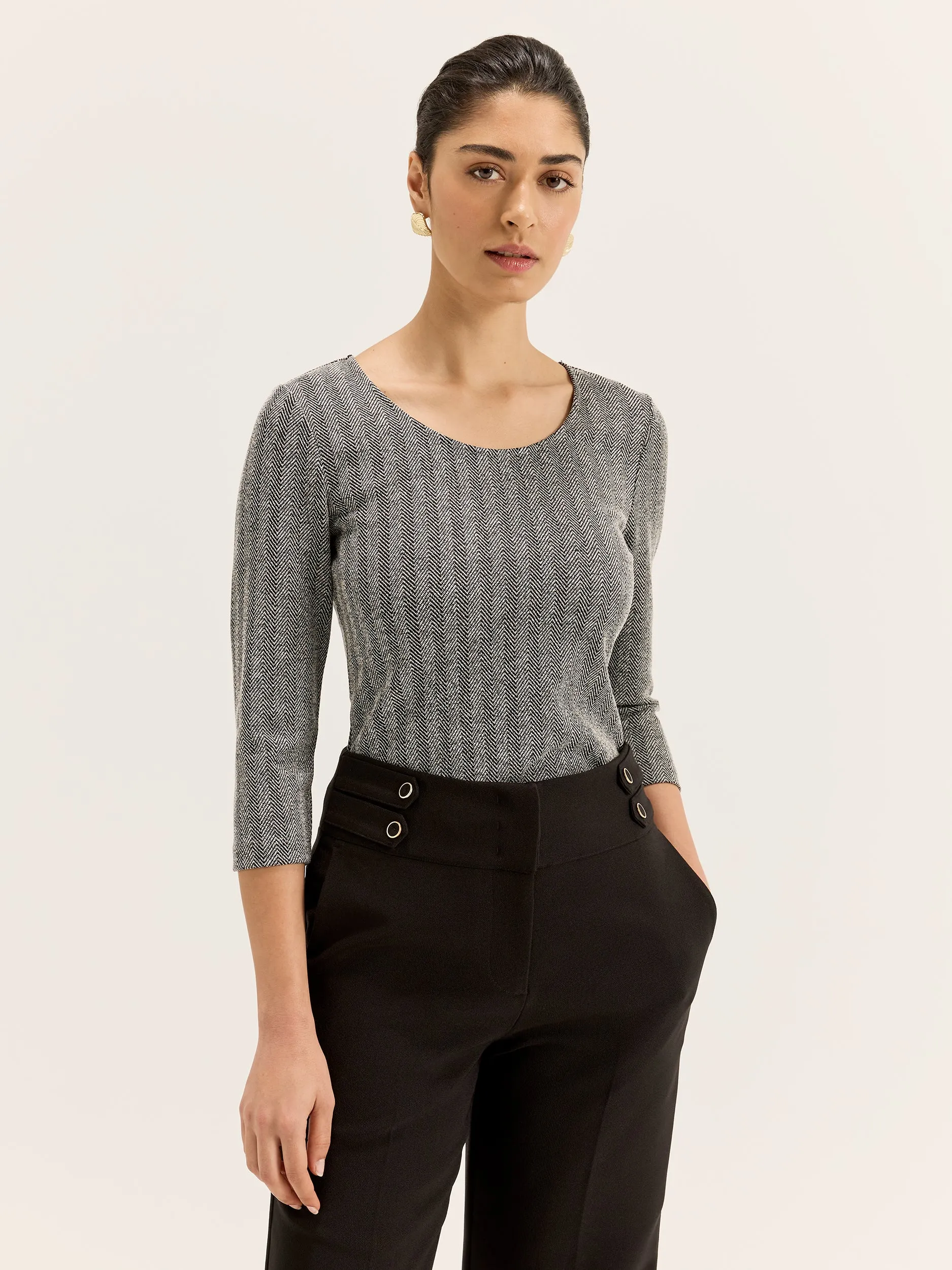 Flexible Waistband Adaptation Bonnie Tweed Top