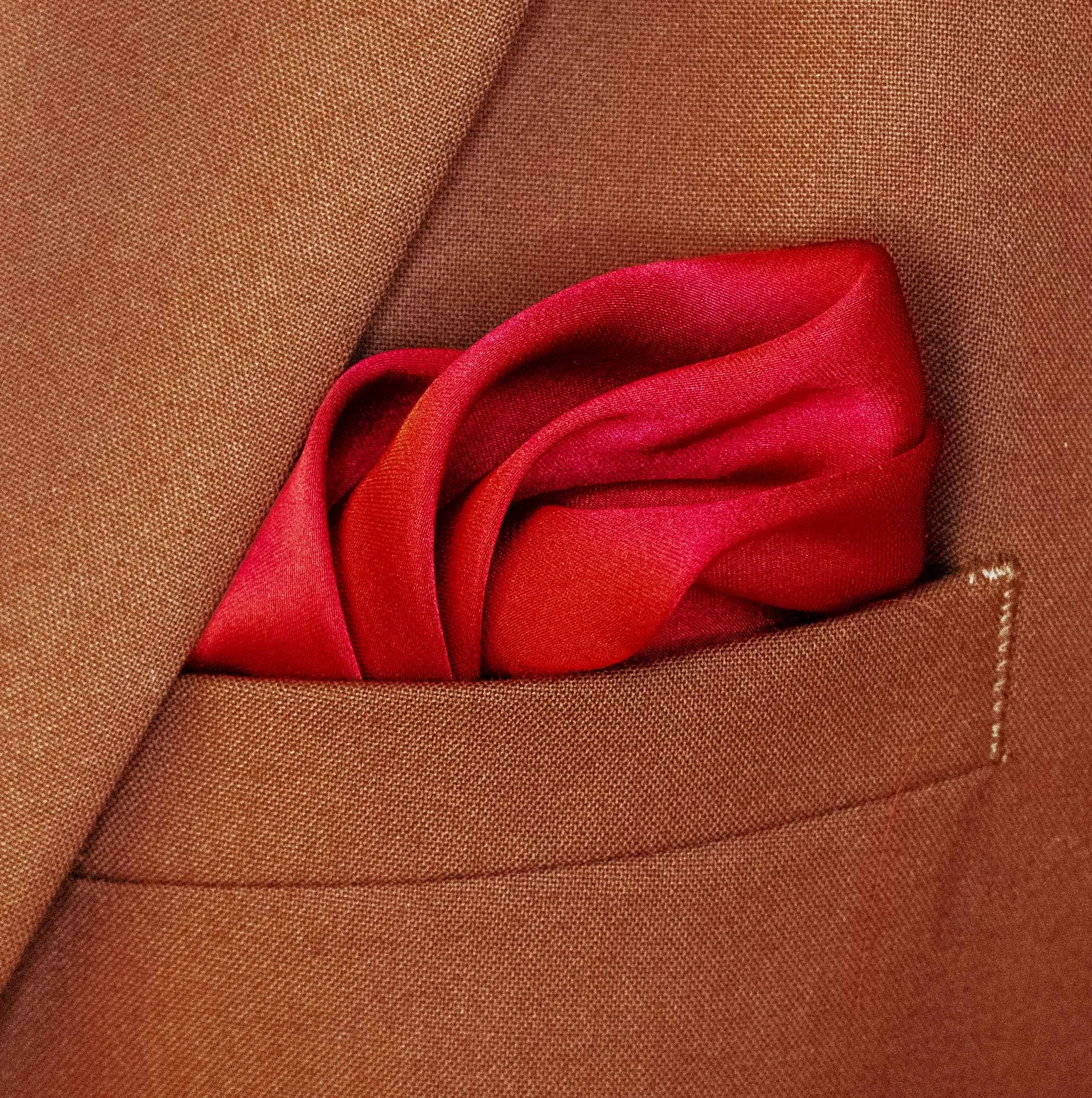 Bordeaux Wine Solid - Silk Pocket Squares