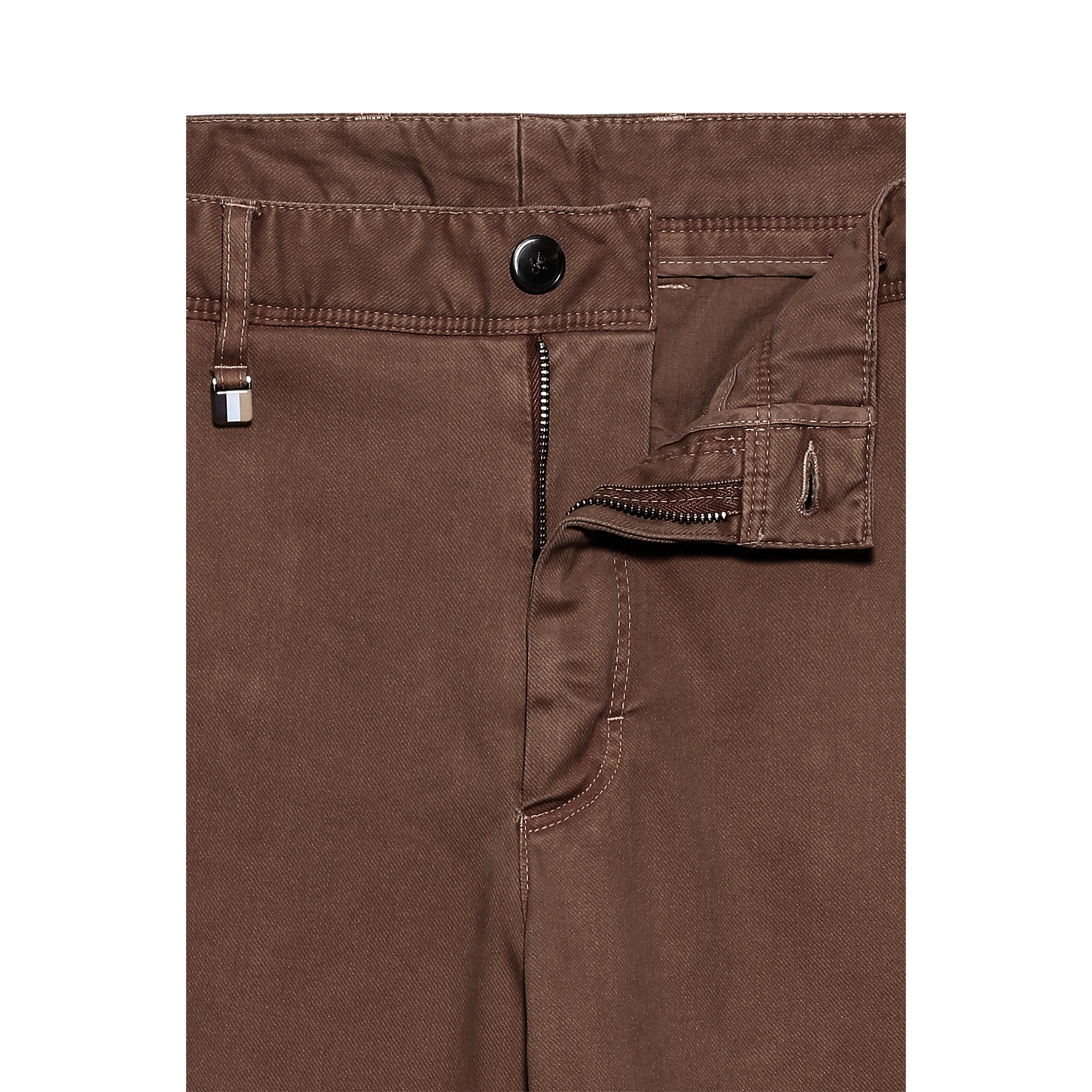 BOSS - C-PERIN-D-224F Open Brown Tapered Leg Chinos in Stretch Cotton 50479365 245