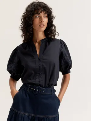 Breathable Linen Blend Stylish Jacket Bowline Blouse