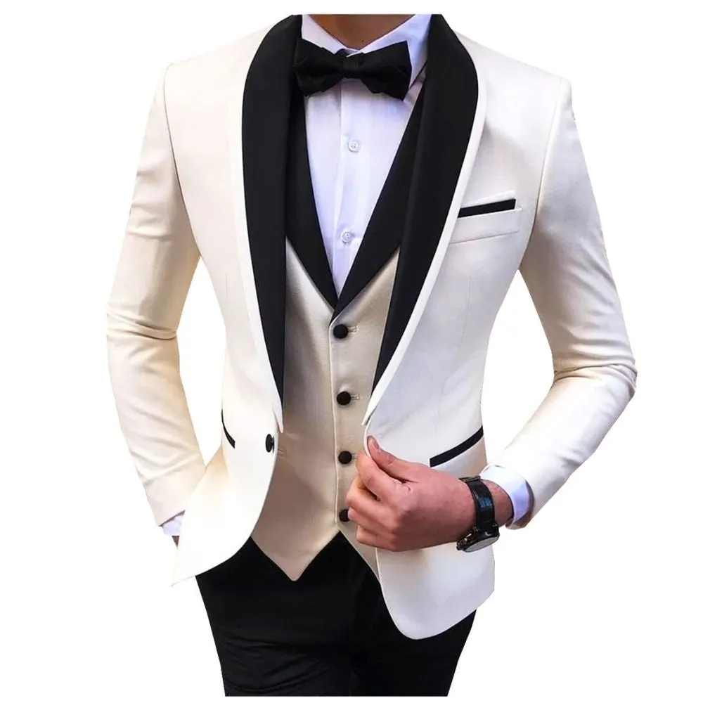 BRADLEY VIP SUITS Men's Fashion Formal 3 Piece Tuxedo (Jacket   Pants   Vest) Bronze Brown Suit Set