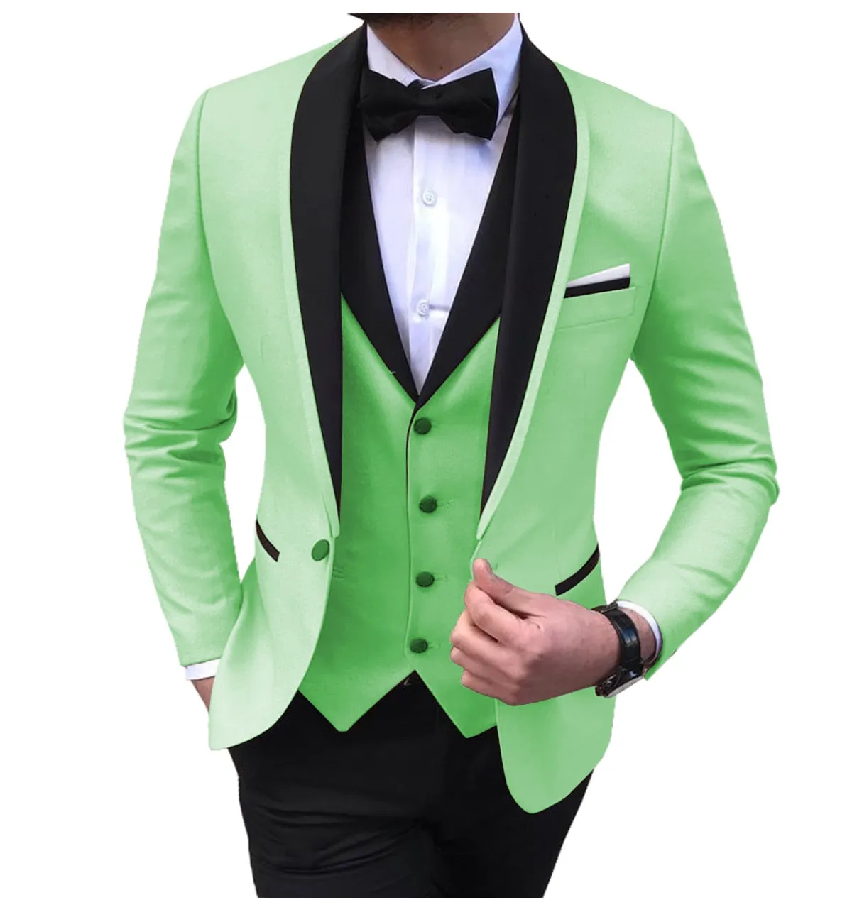 BRADLEY VIP SUITS Men's Fashion Formal 3 Piece Tuxedo (Jacket   Pants   Vest) Bronze Brown Suit Set