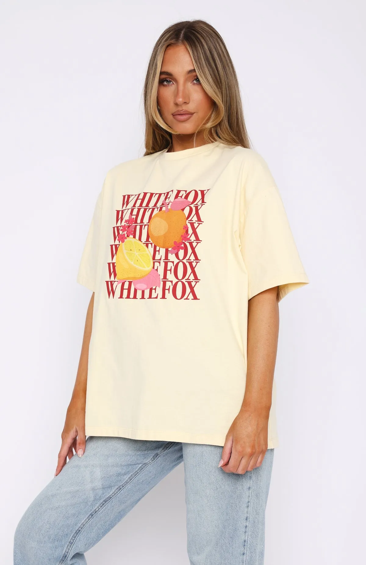 Oh So Sweet Oversized Tee Cream SustainableBlend Noise Reduced Zipper