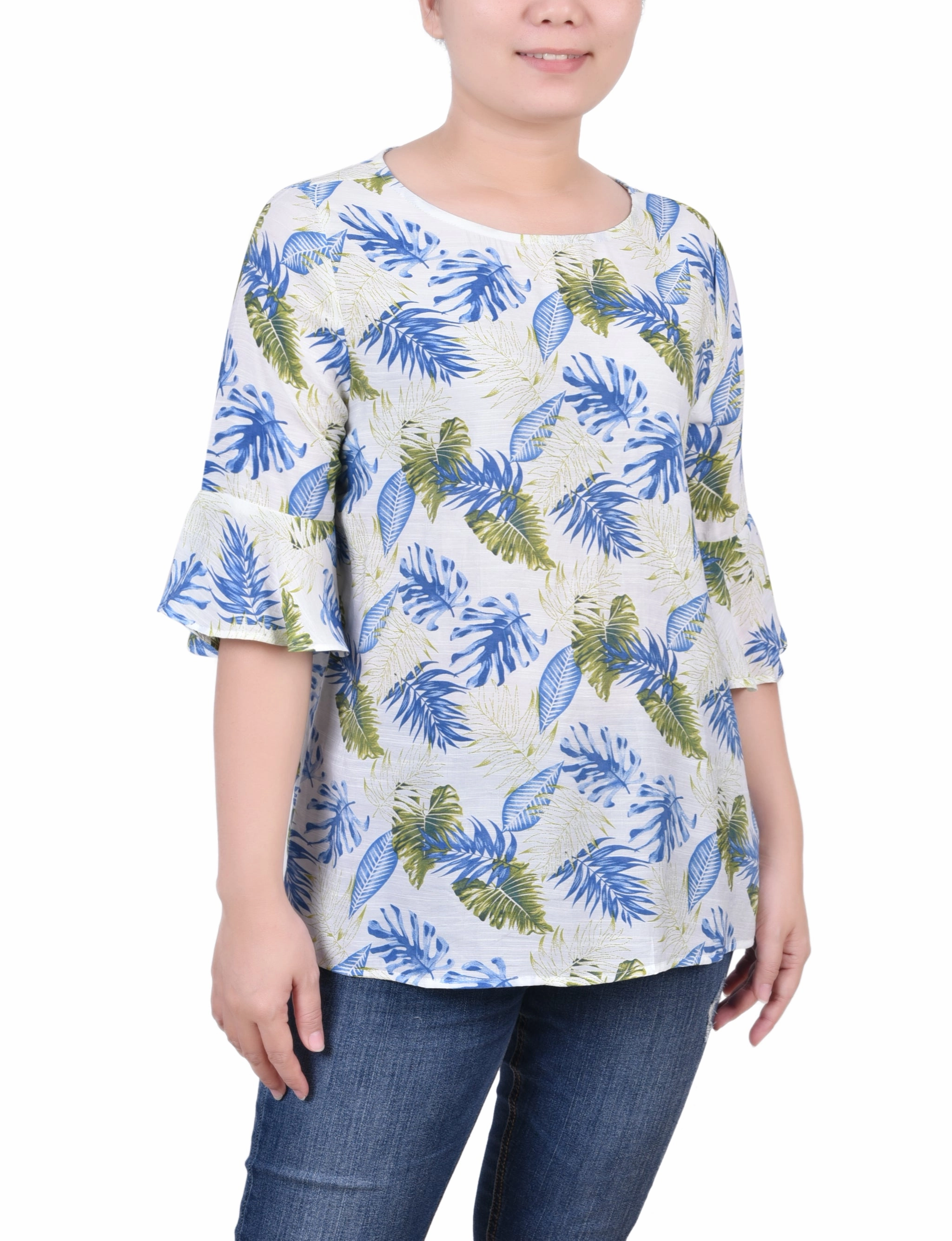 Antistatic SnagResistant Bell Sleeve Blouse