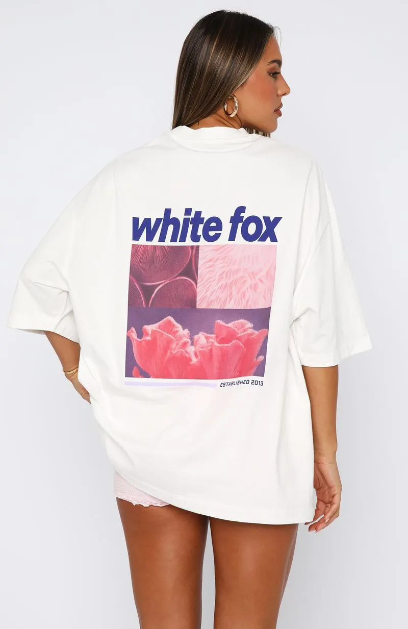 Set The Bar High Oversized Tee White FoldableFeature