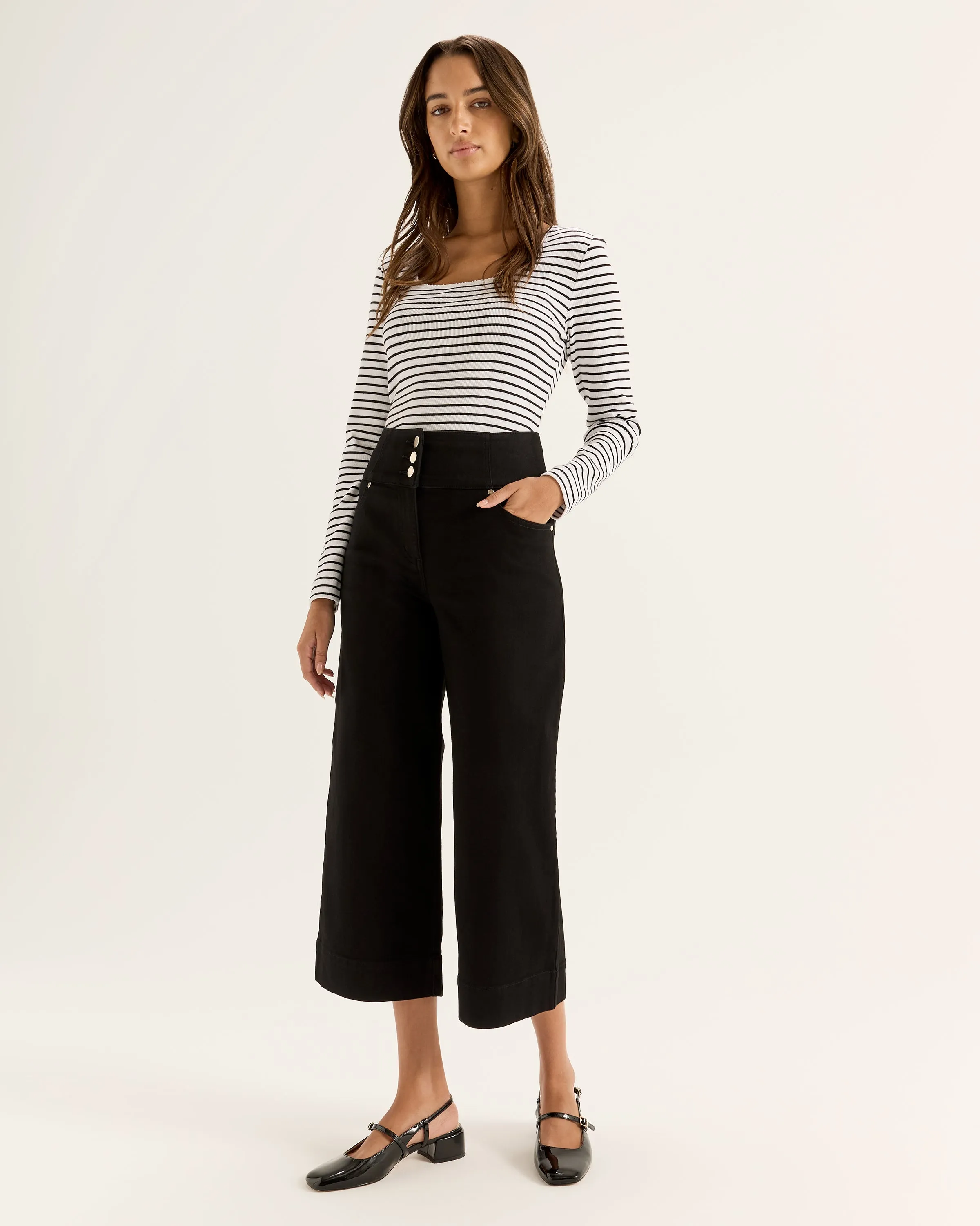 SoftCottonBlend Piper Cropped Jean