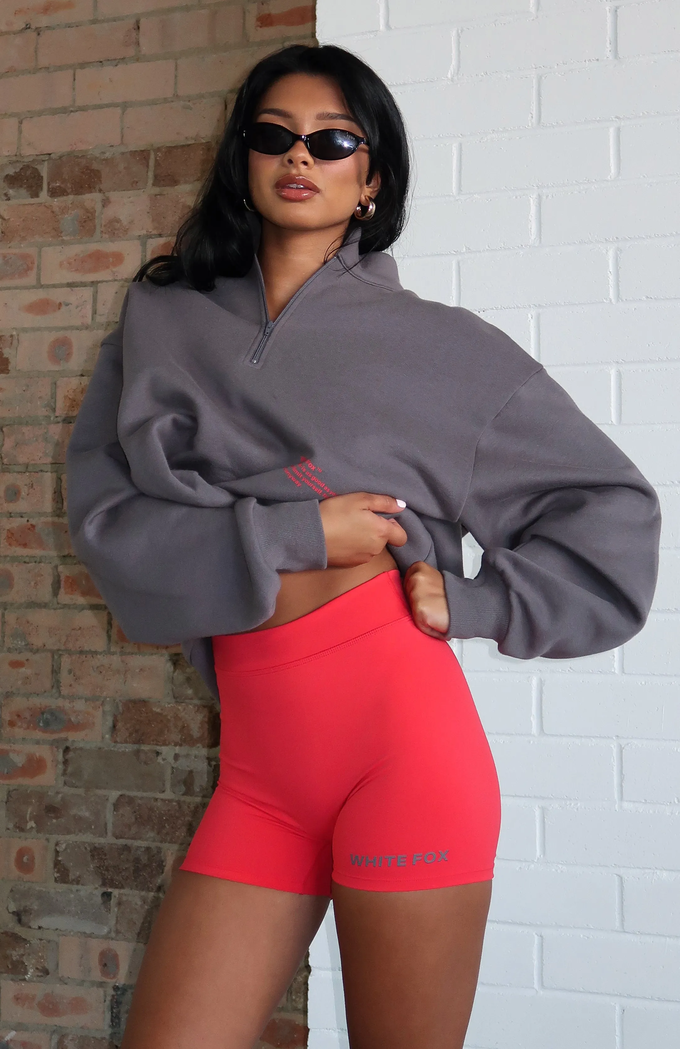 Caught Up With You Bike Shorts Red Reflective details hypoallergenic