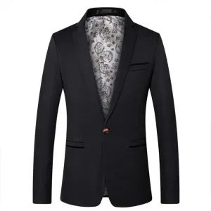 British style slim fit men’s suit jacket casual blazers & plus size