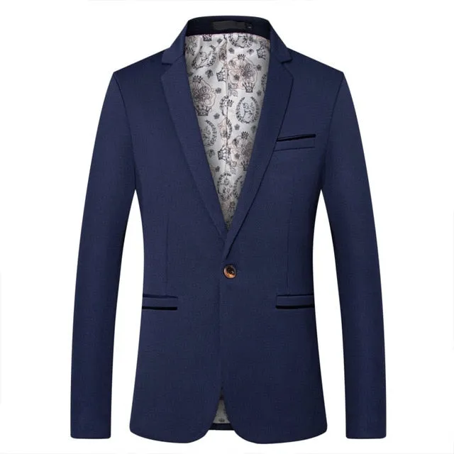 British's Style Casual Slim Fit Suit Jacket Male Blazers Men Coat Terno Masculino