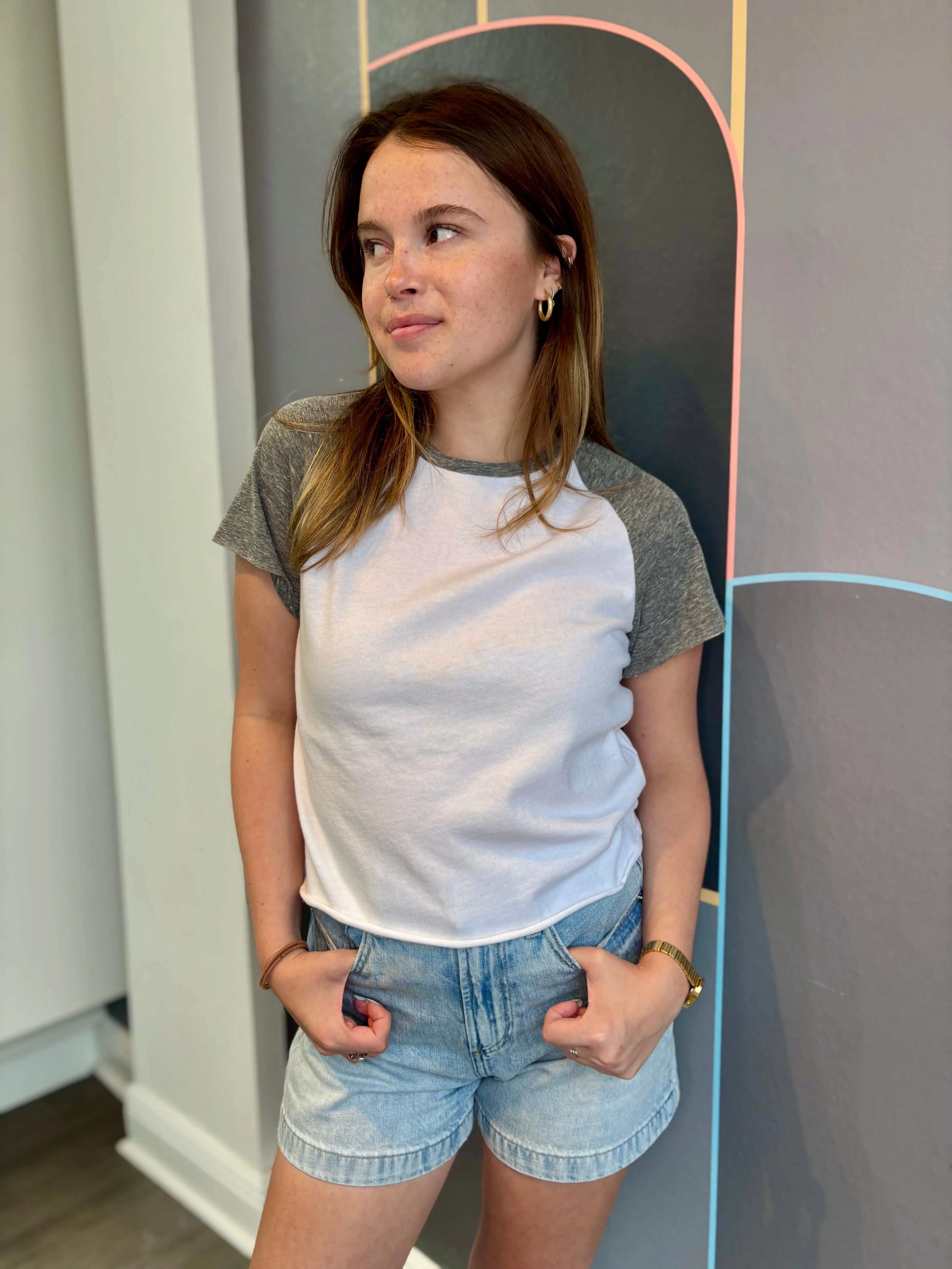 Britt Vintage Soft Cotton Jersey Tee NonChafeCollarTech