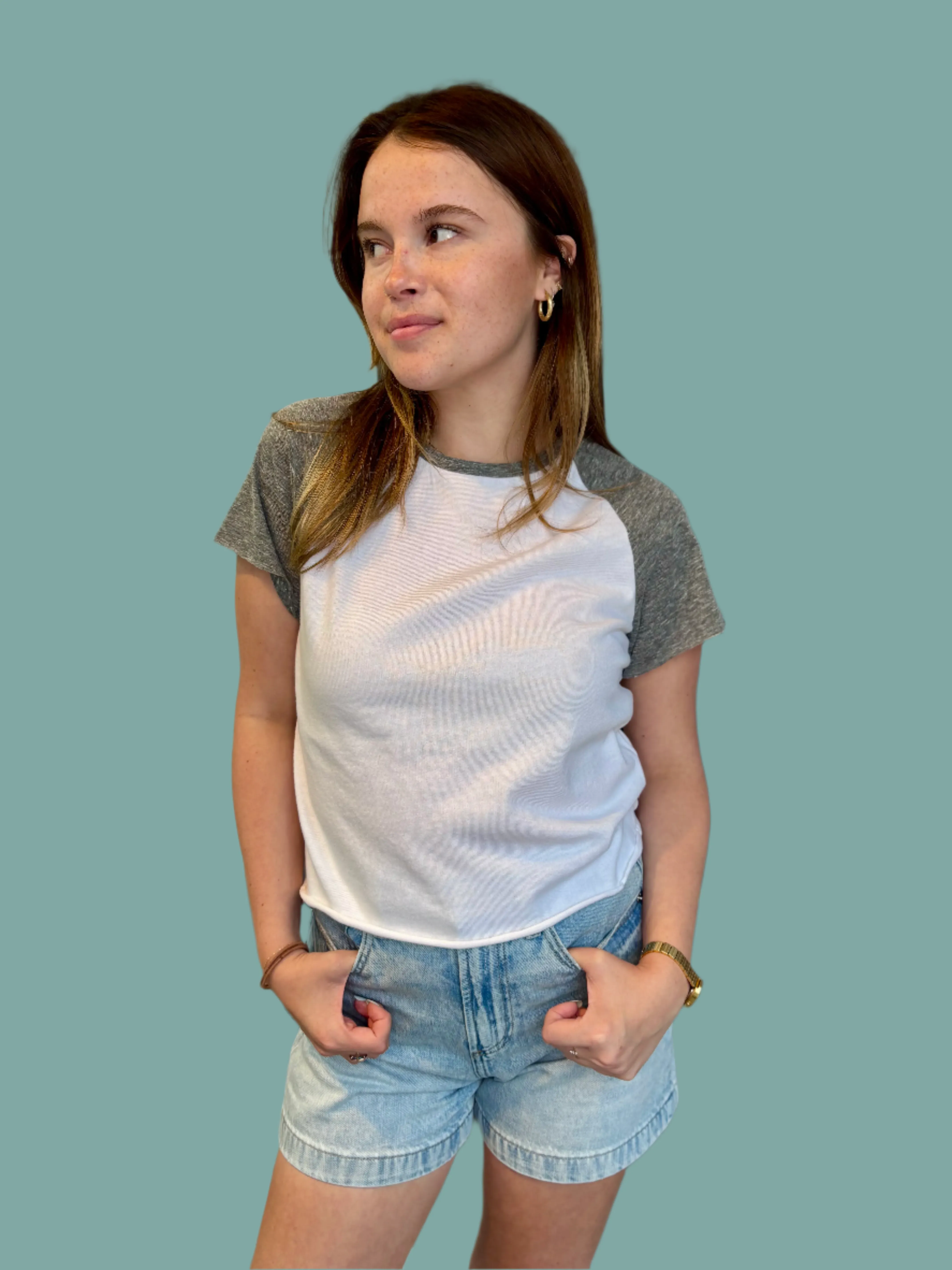 Durable Binding Britt Vintage Soft Cotton Jersey Tee