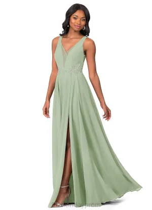 Brooklynn Tea Length Natural Waist Sheath/Column Spaghetti Staps Sleeveless Satin Bridesmaid Dresses