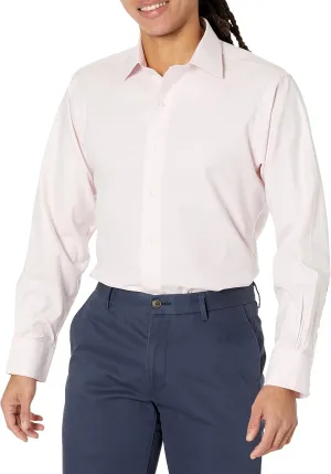 Brooks Brothers Men's Non-Iron Stretch Twill Solid Ainsley Spread Collar Dress Shirt