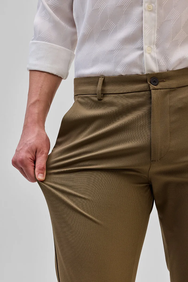 Brown Slim Fit Trousers