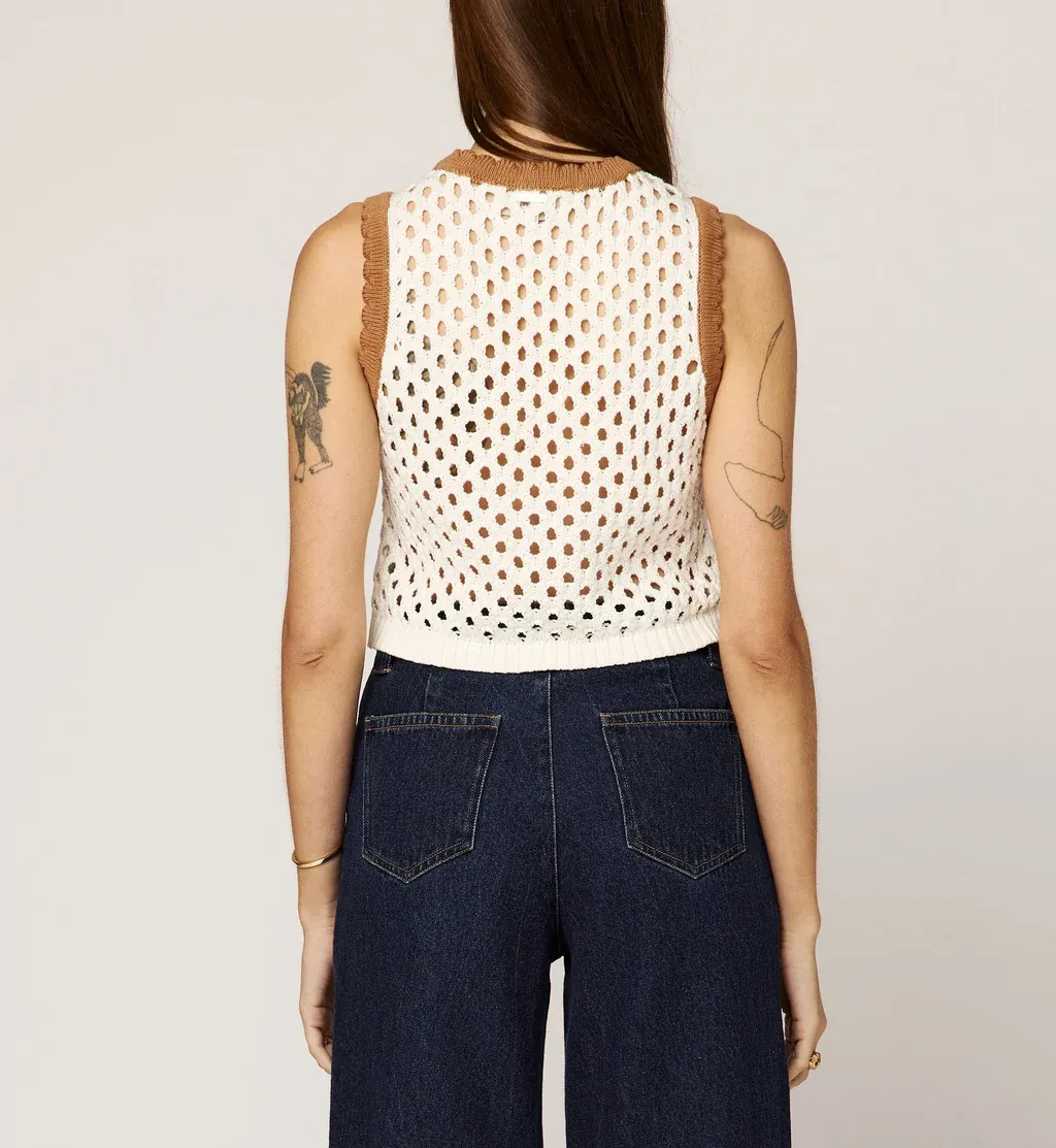 Brownwyn Sweater Top Layered Hem Reinforcement