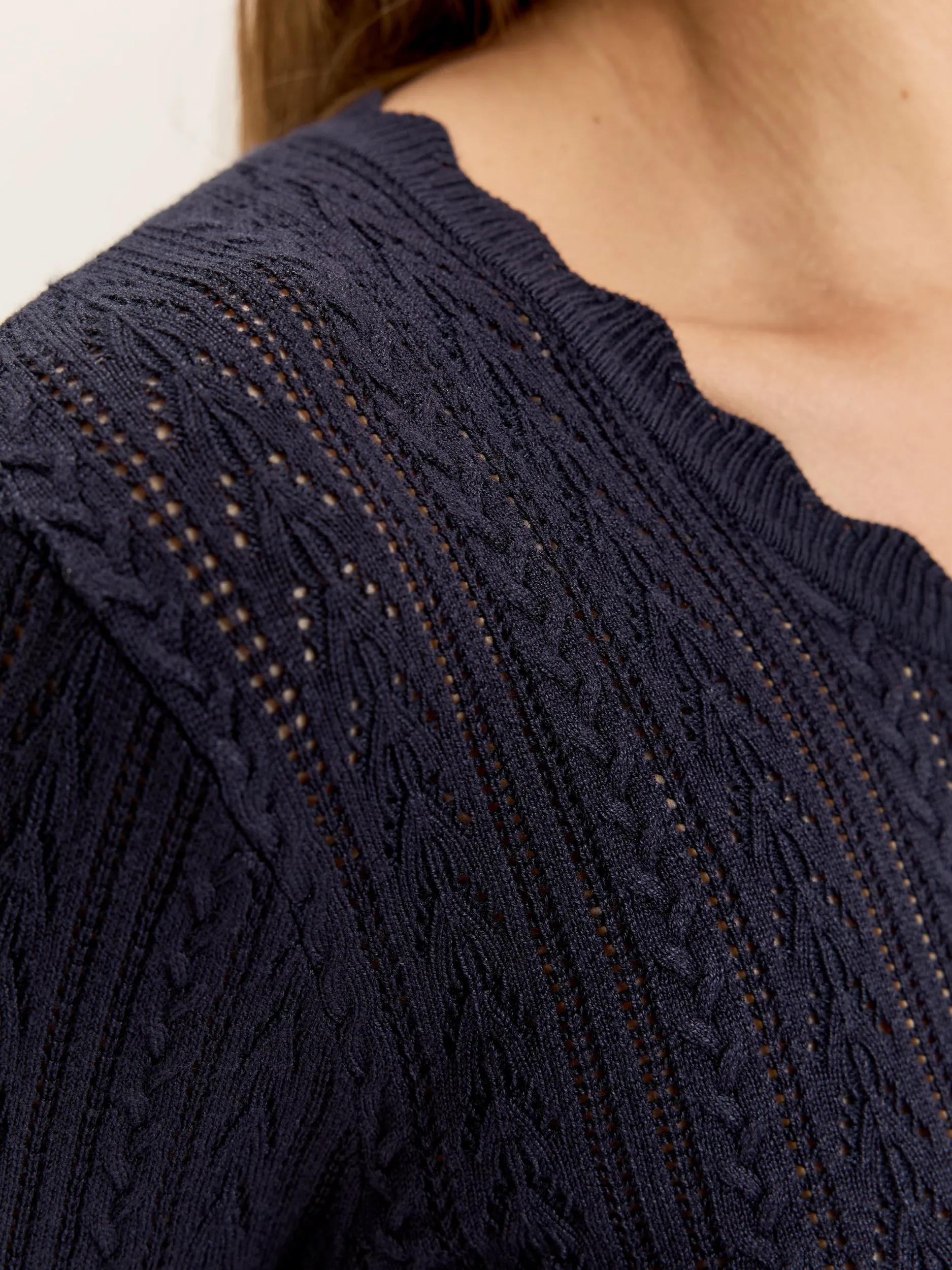 Hazel 3/4 Sleeve Cardigan Drop Shoulder Layered Texture