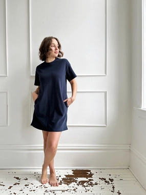 Brushed Knit T-Shirt Dress - FINAL SALE Comfortable Design Wear