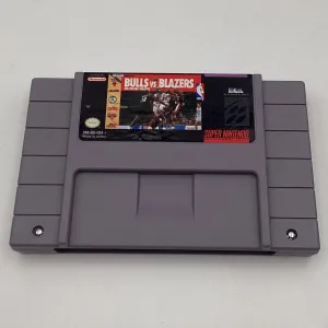 Bulls VS Blazers And The NBA Playoffs SNES Video Game