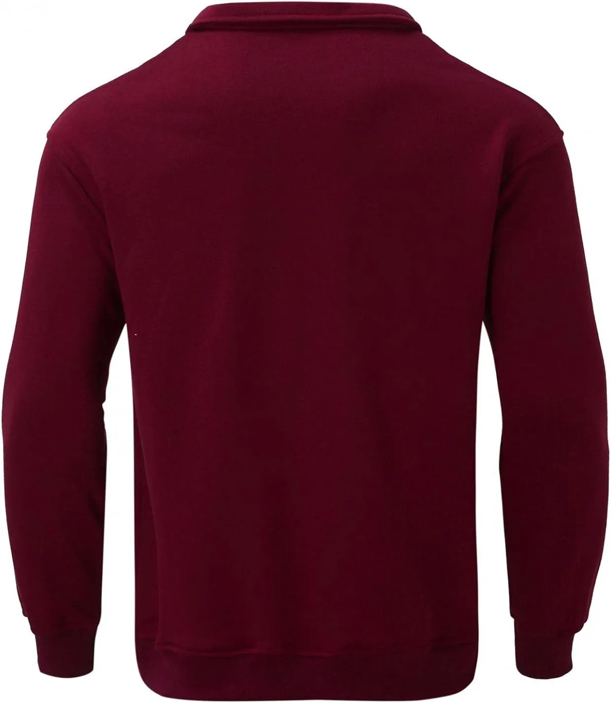 Burband Mens Long Sleeve Cotton Henley Shirts Casual V Neck Polo Sweaters Athletic Pullover Sweatshirts with Zipper Pockets