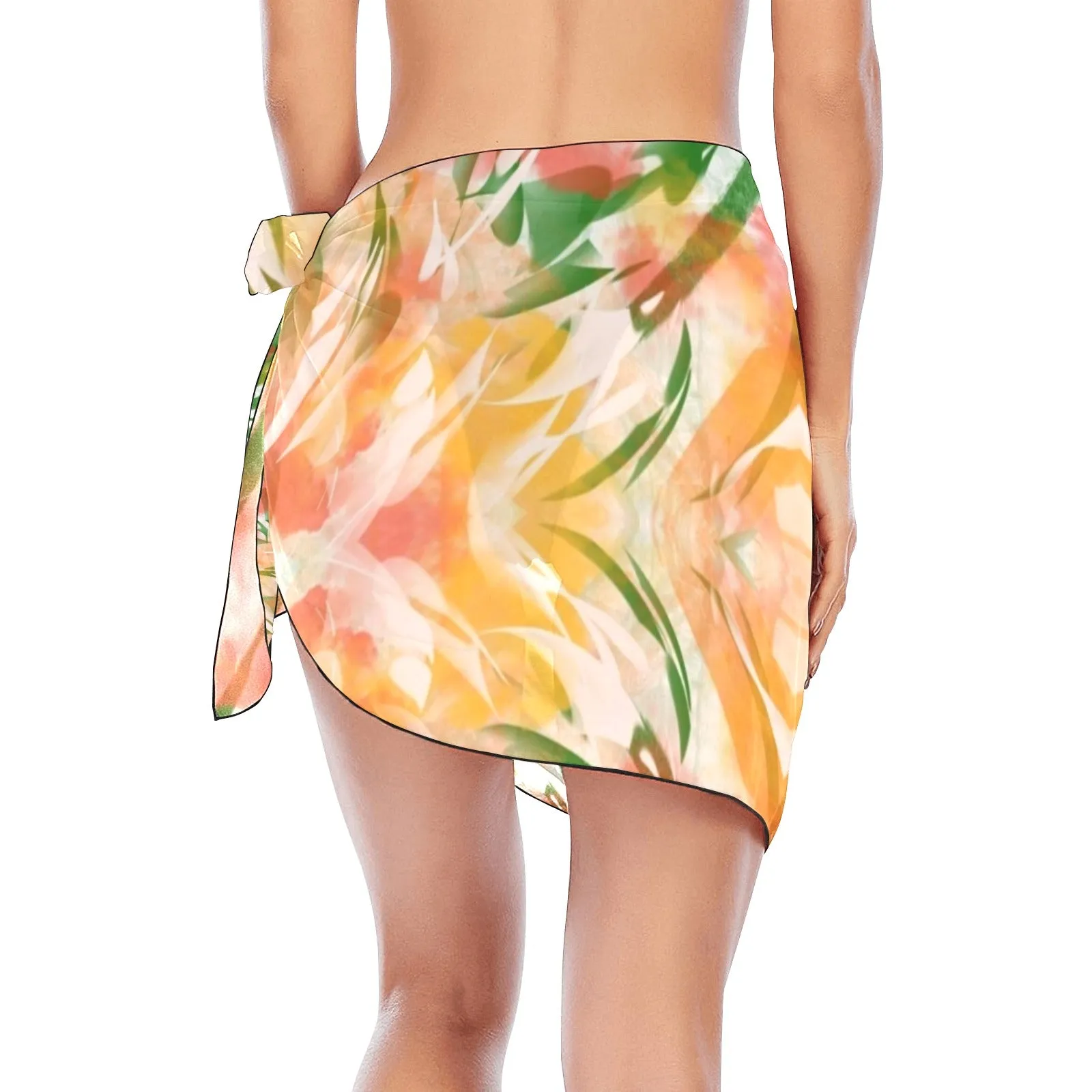 Bush Art Short Chiffon Sarong Wrap up to 5 XL (FWS)