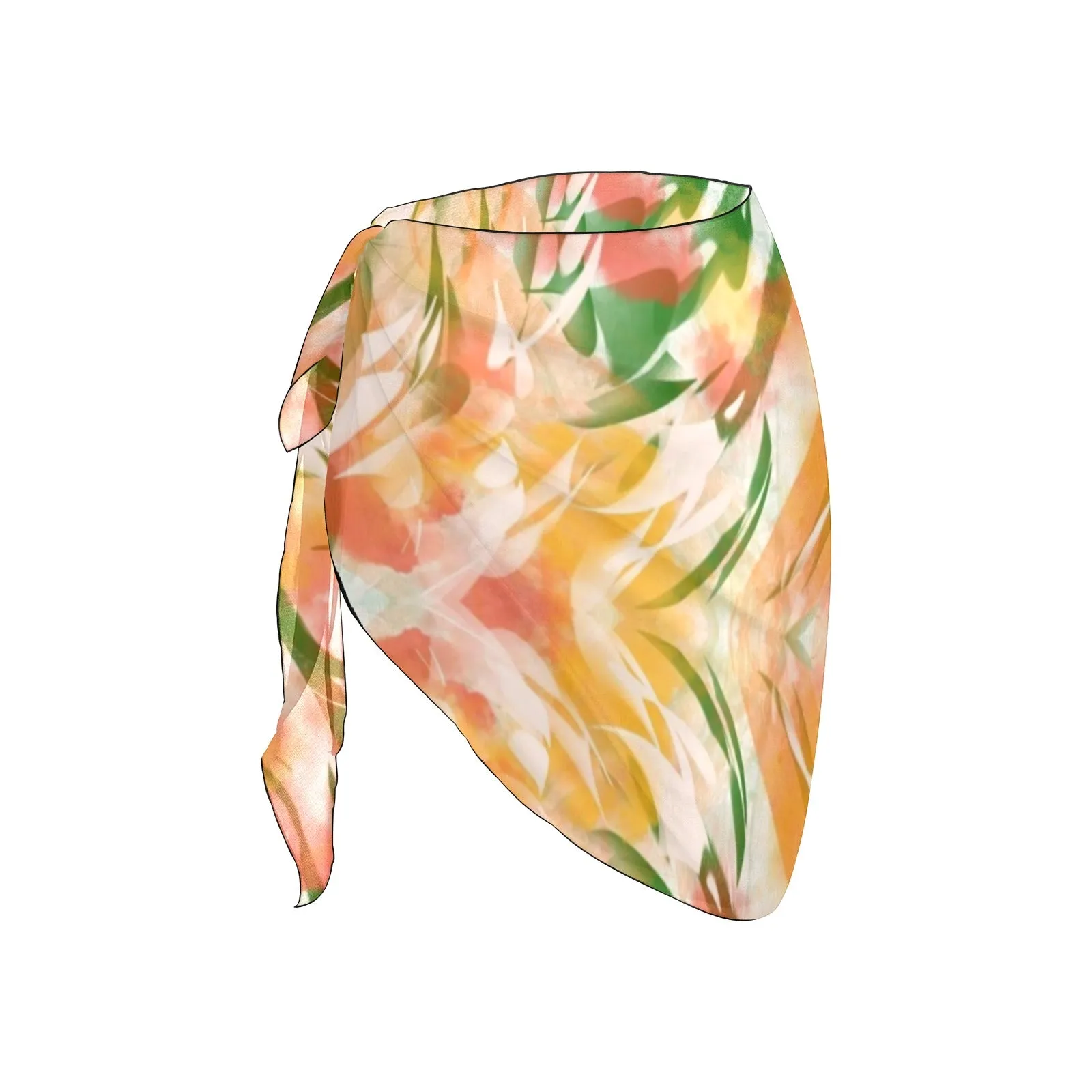 Bush Art Short Chiffon Sarong Wrap up to 5 XL (FWS)