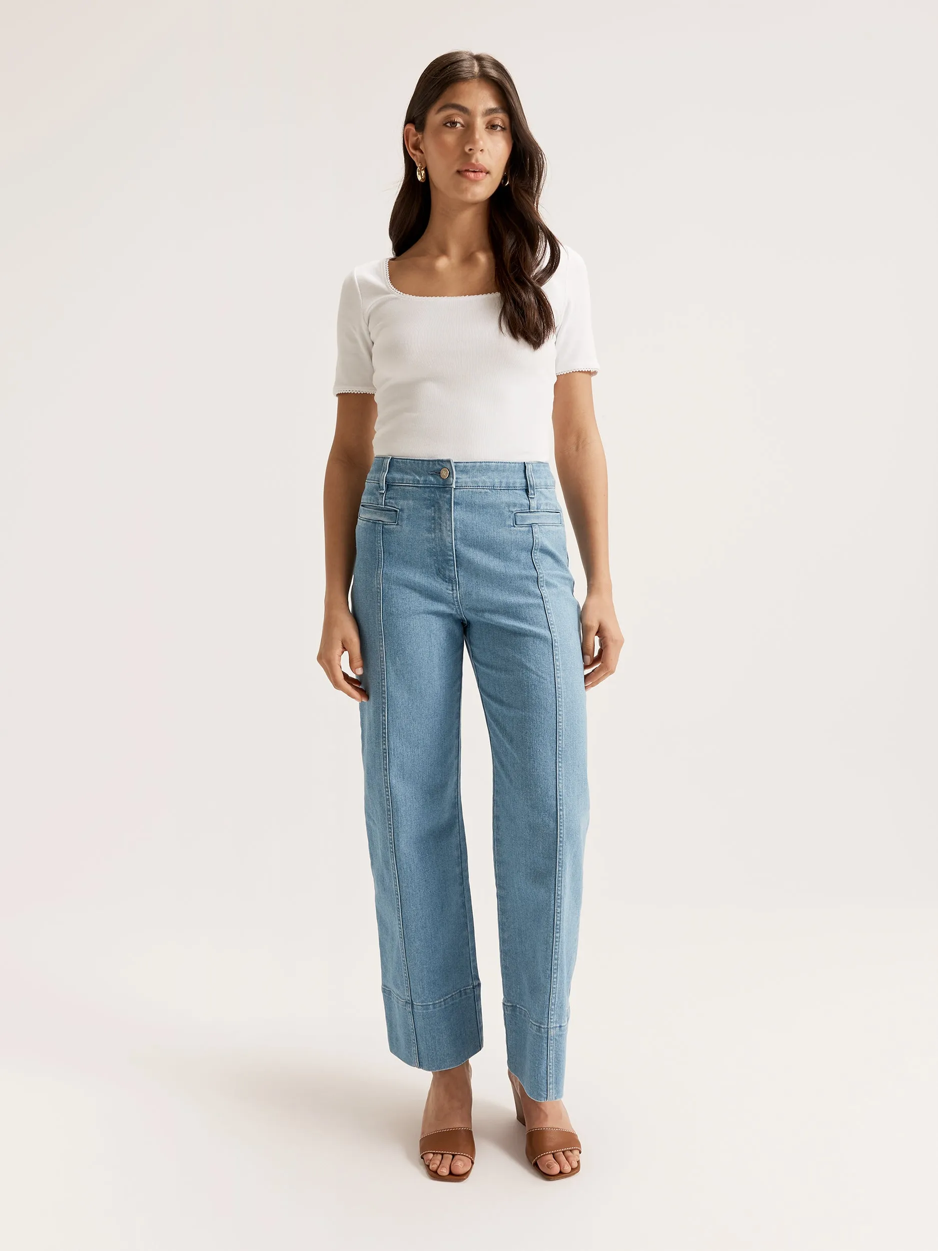 Rae Rib Top Circular Knit Technique Light material