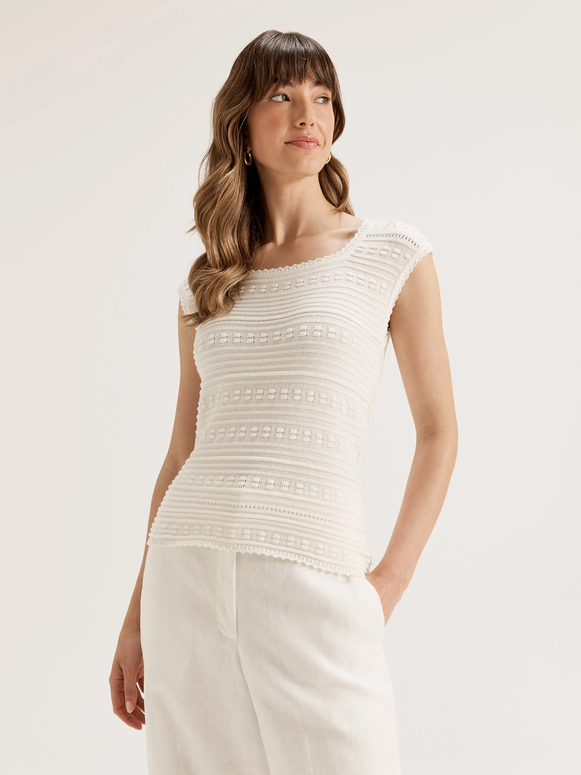 Odor Neutralizing Technology Easy to Wear Cabana Knit Top