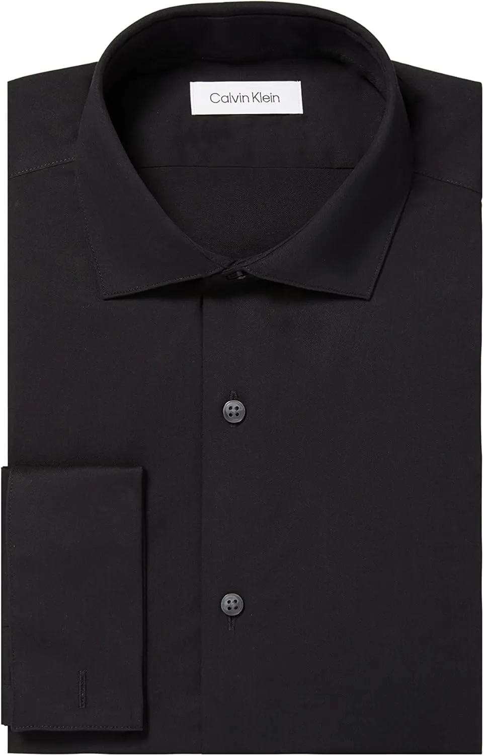 Calvin Klein Men's Dress Shirt Non Iron Herringbone Spread Collar