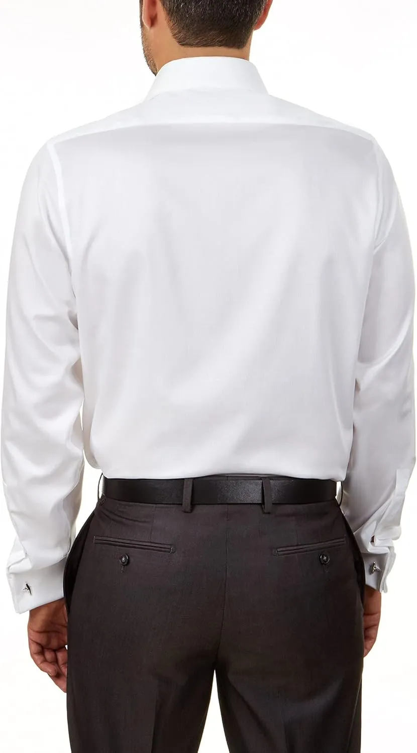Calvin Klein Men's Dress Shirt Non Iron Herringbone Spread Collar
