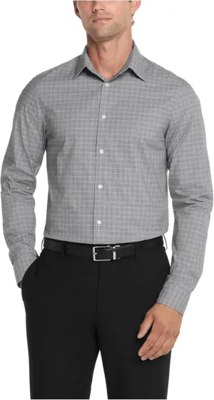 Calvin Klein Men's Dress Shirt Slim Fit Non Iron Stretch Check