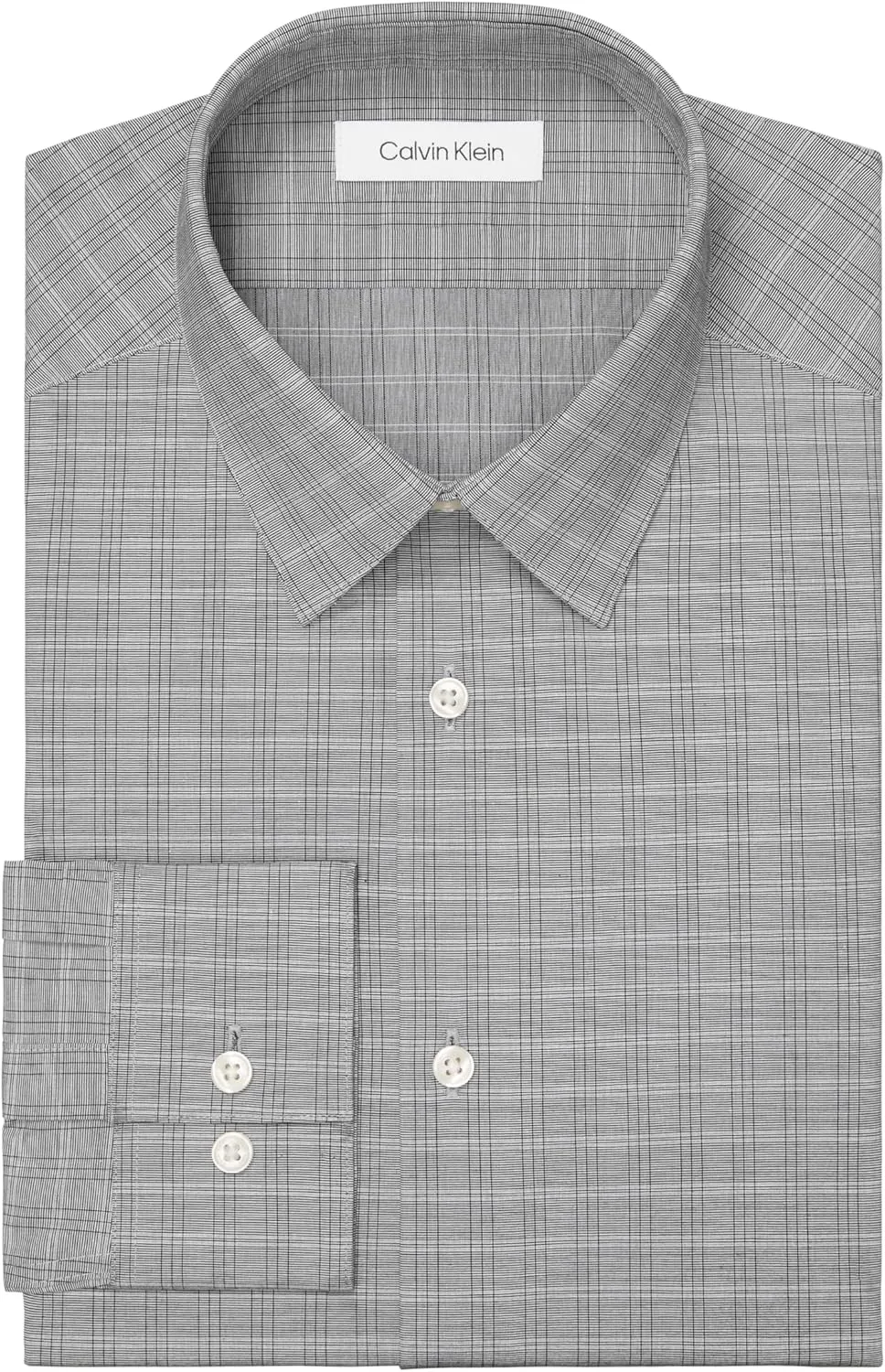 Calvin Klein Men's Dress Shirt Slim Fit Non Iron Stretch Check