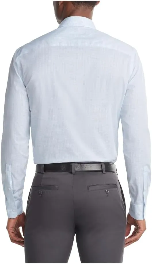 Calvin Klein Men's Dress Shirts Non Iron Stretch Regular Fit Print