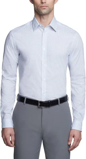 Calvin Klein Men's Dress Shirts Non Iron Stretch Regular Fit Print