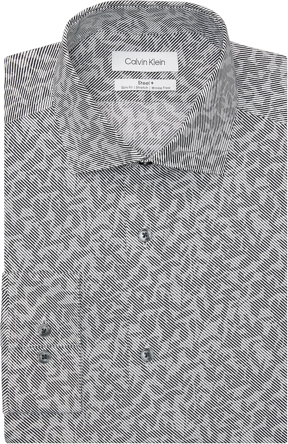 Calvin Klein Men's Dress Shirts Non Iron Stretch Regular Fit Print
