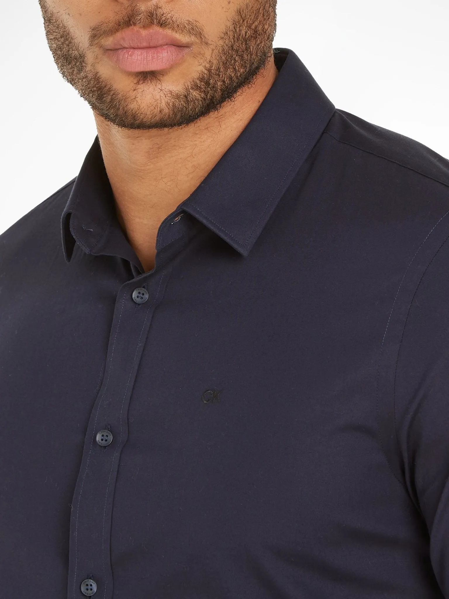 Calvin Klein Poplin Stretch Slim Shirt