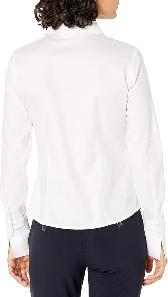 Calvin Klein Women's Long Sleeve Wrinkle Free Non-Iron Shirt