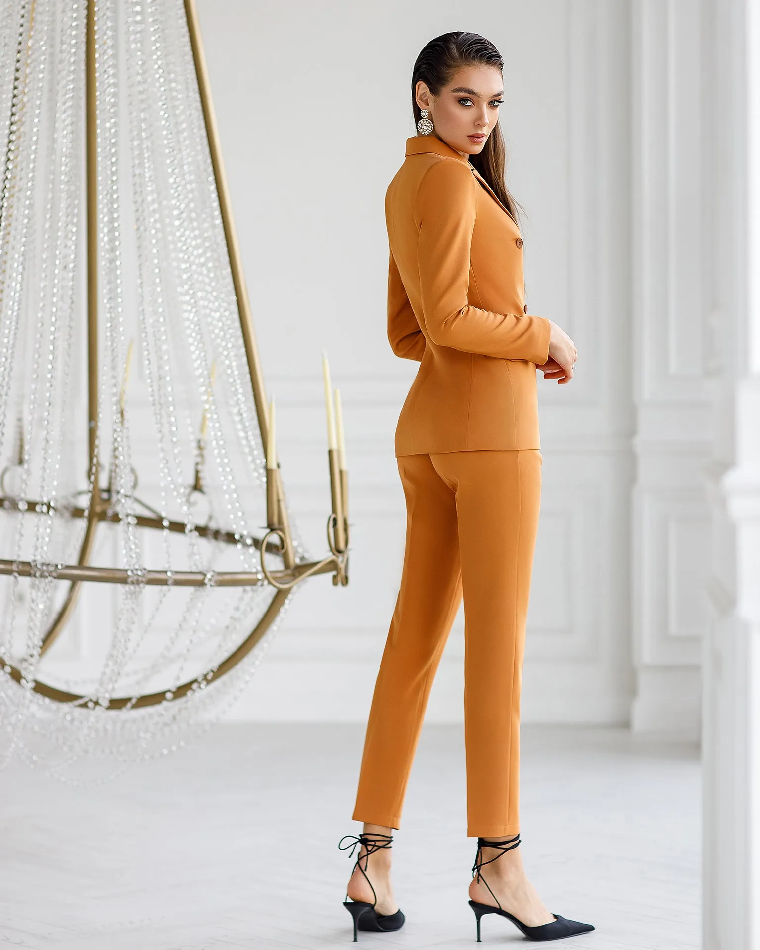 Camel Double Breasted Suit 2-Piece