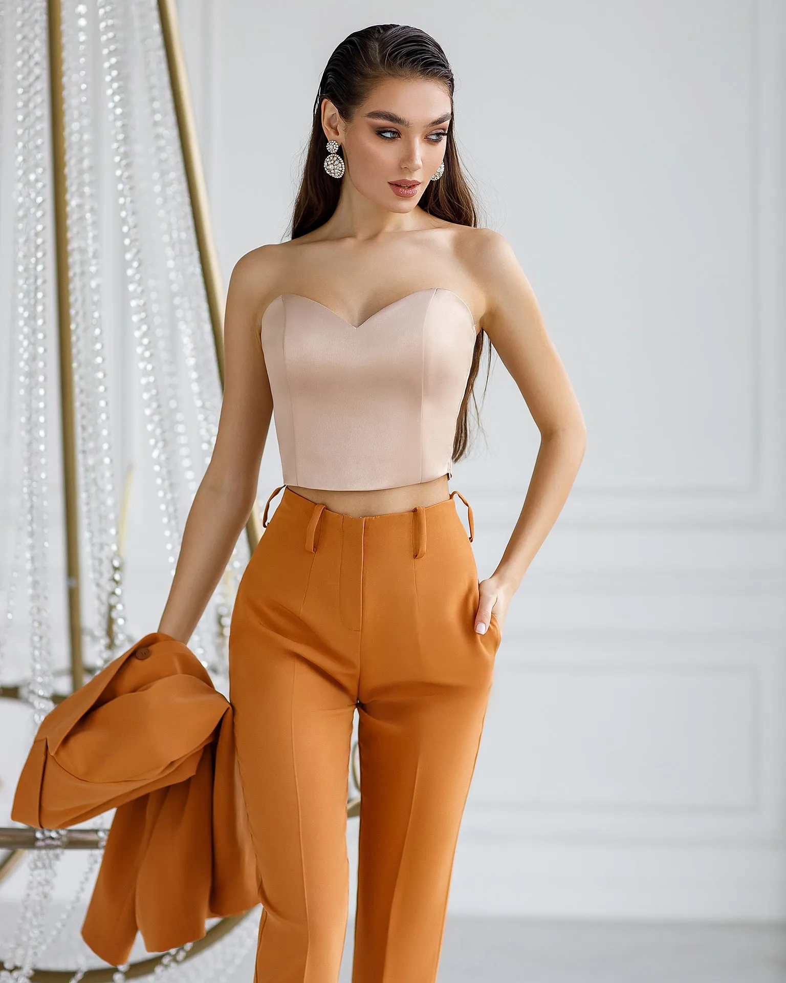 Camel Double Breasted Suit 2-Piece